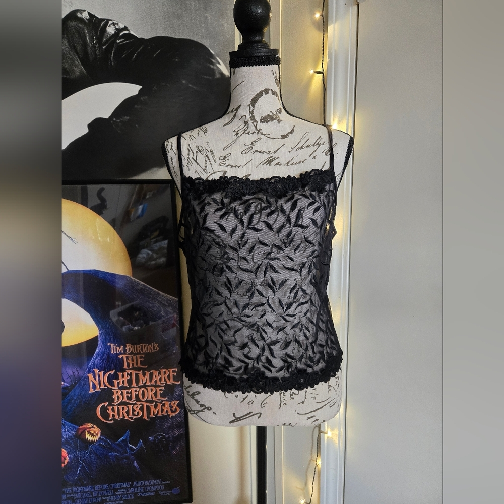 Black Lace Tank Top
